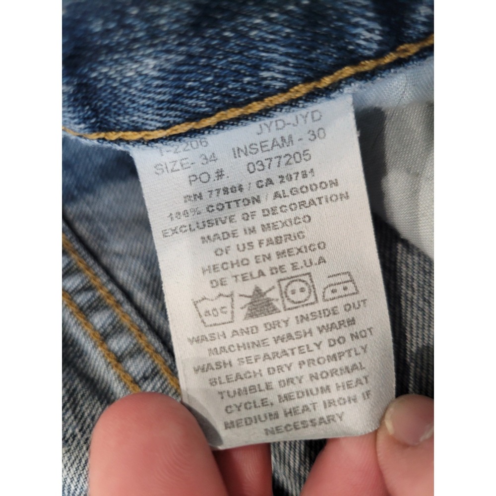 Tommy Hilfiger Men Relaxed Fit Denim Jeans Blue Wash Size 34x30 - Picture 8 of 8